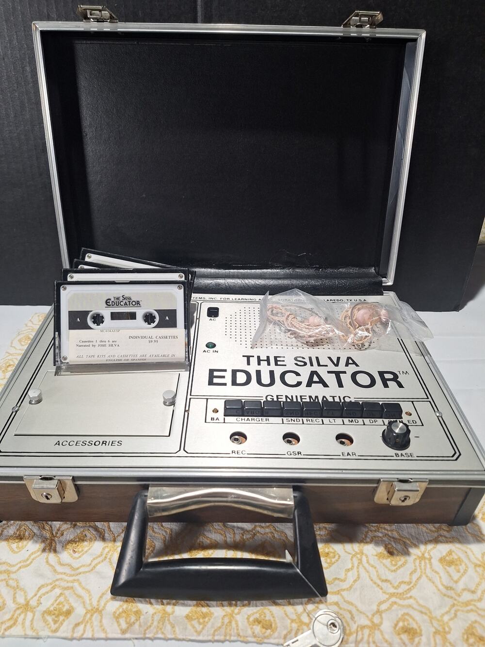 Vintage Silva Educator Geniematic Trainer 1 Biofeedback System Serial 207 Tapes